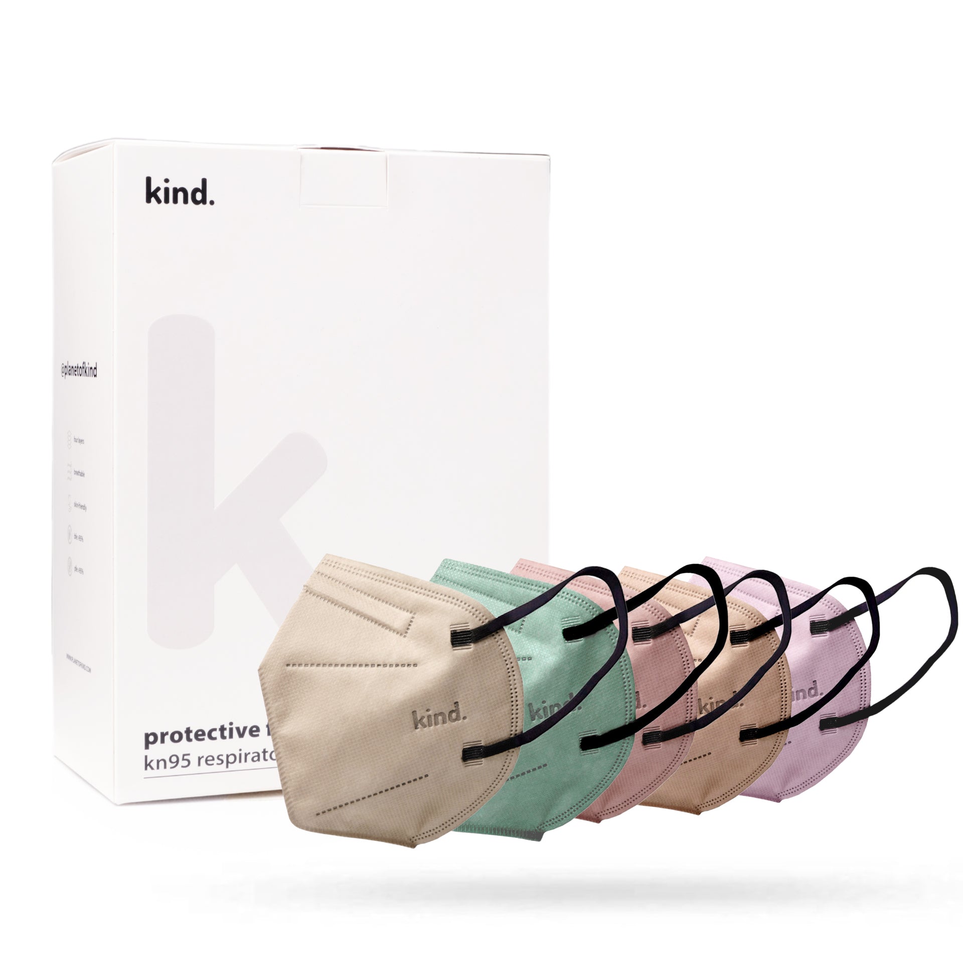 (Cone Shape) Kind KN95 Respirator Face Mask: The Calm Collection