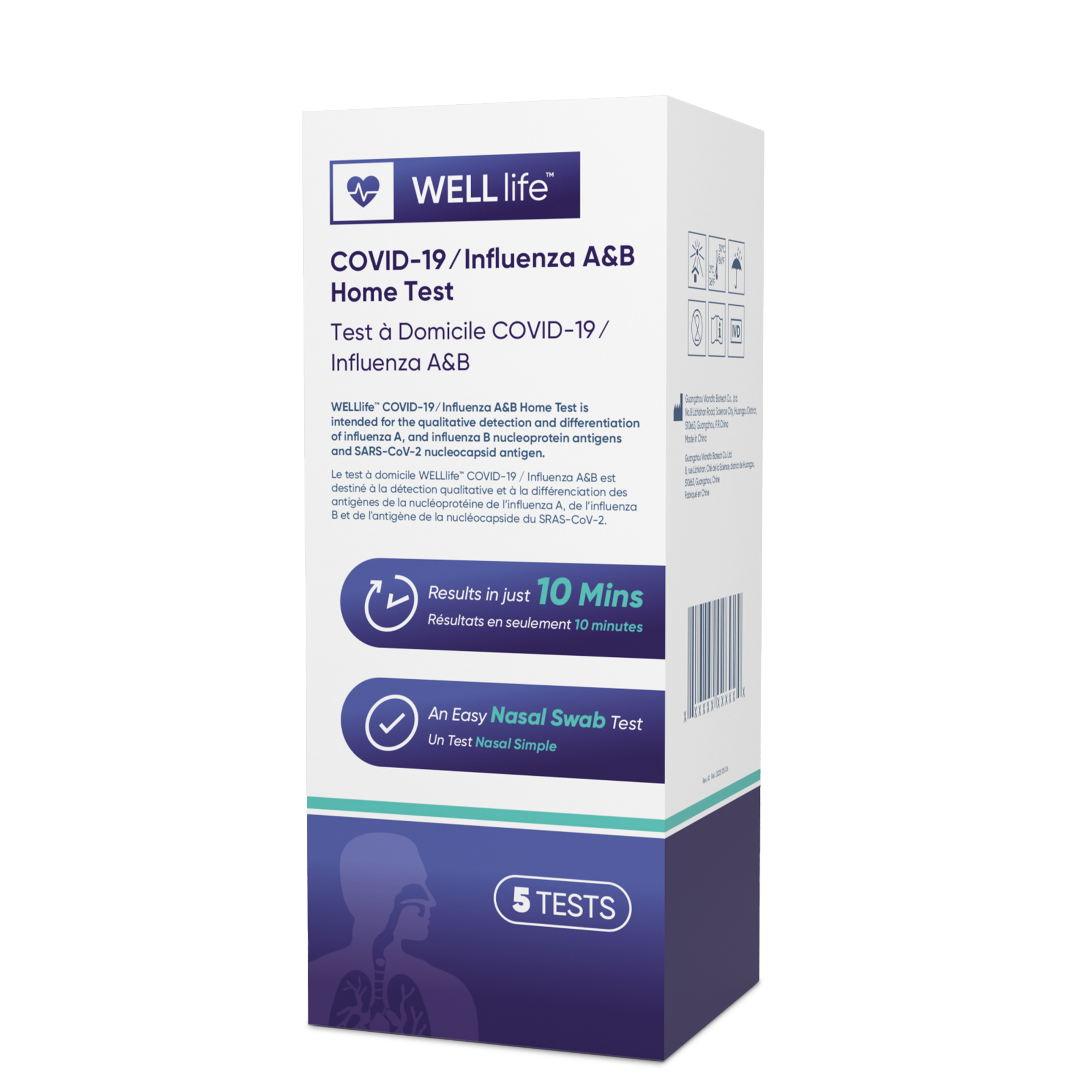 WELLlife™ COVID-19 ⁄ Flu A&B Test Kit