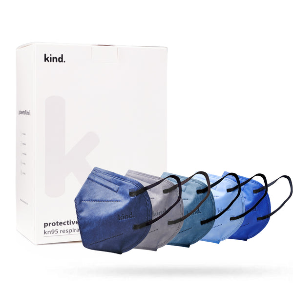 (Cone Shape) Kind KN95 Respirator Face Mask: The Glacier Collection