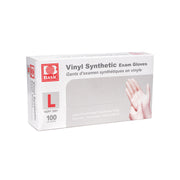 Gants d'examen médicaux en vinyle synthétique (4 mil) (transparents)