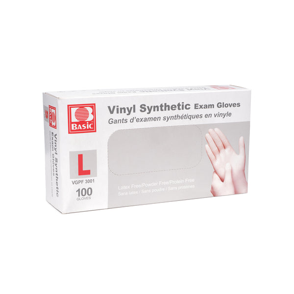 Vinyl Synthetic Exam Medical Gloves (4mil) (Clear)