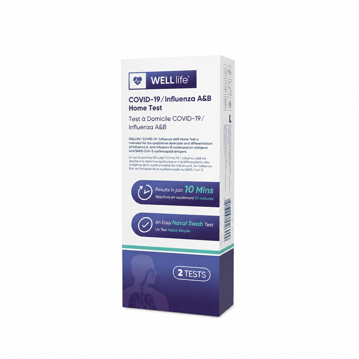 WELLlife™ 3-in-1 COVID / Flu A&B Test Kit