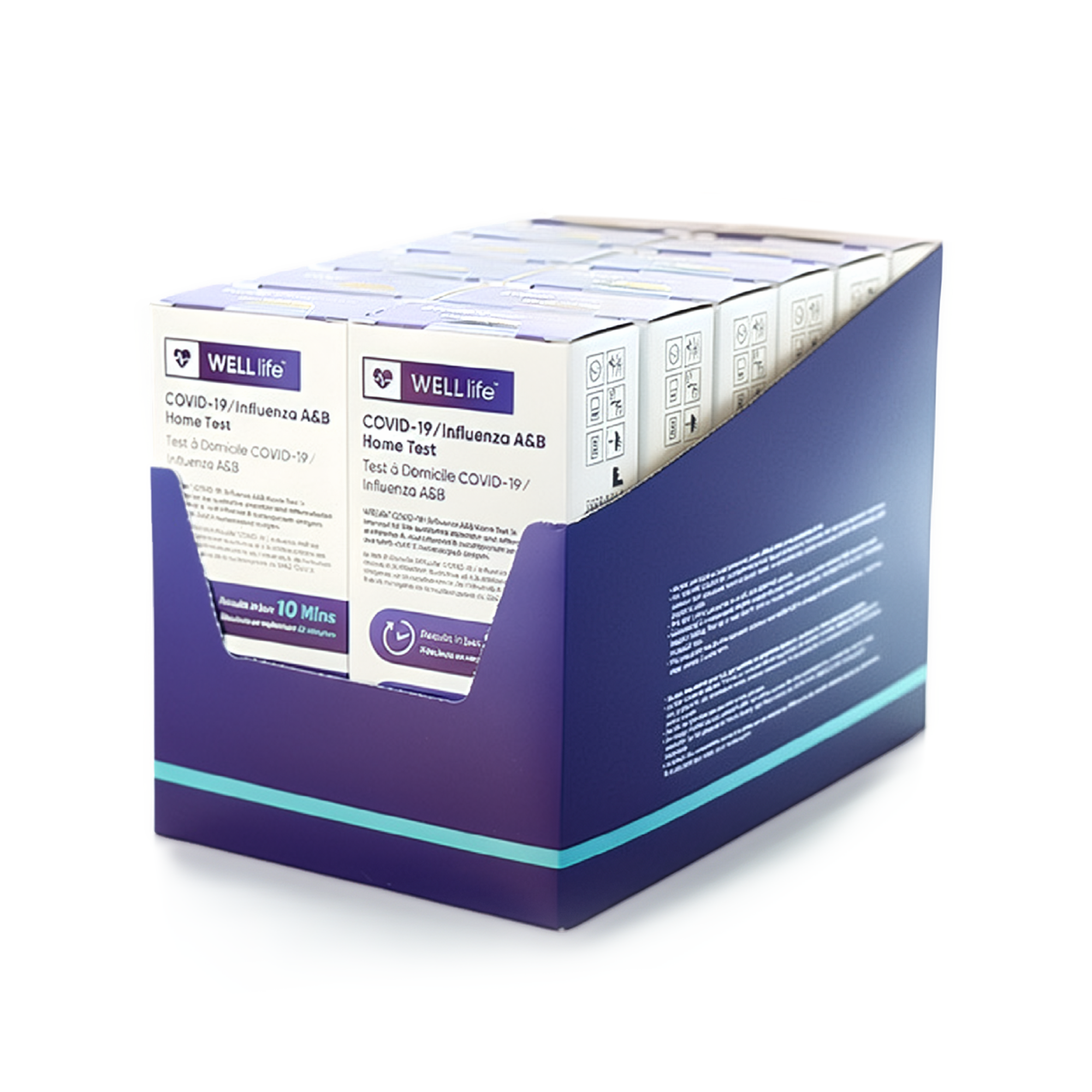 WELLlife™ 3-in-1 COVID / Flu A&B Test Kit - 24 Pack