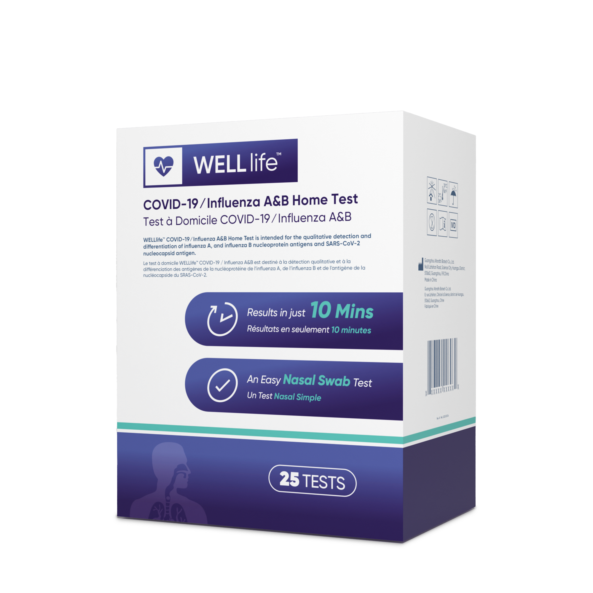 WELLlife™ COVID-19 ⁄ Flu A&B Test Kit