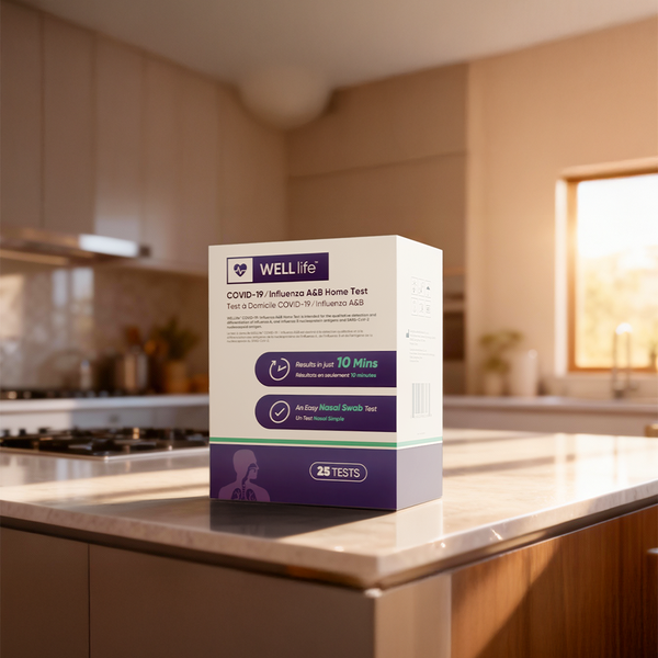 WELLlife™ COVID-19 ⁄ Flu A&B Test Kit - 25 Pack