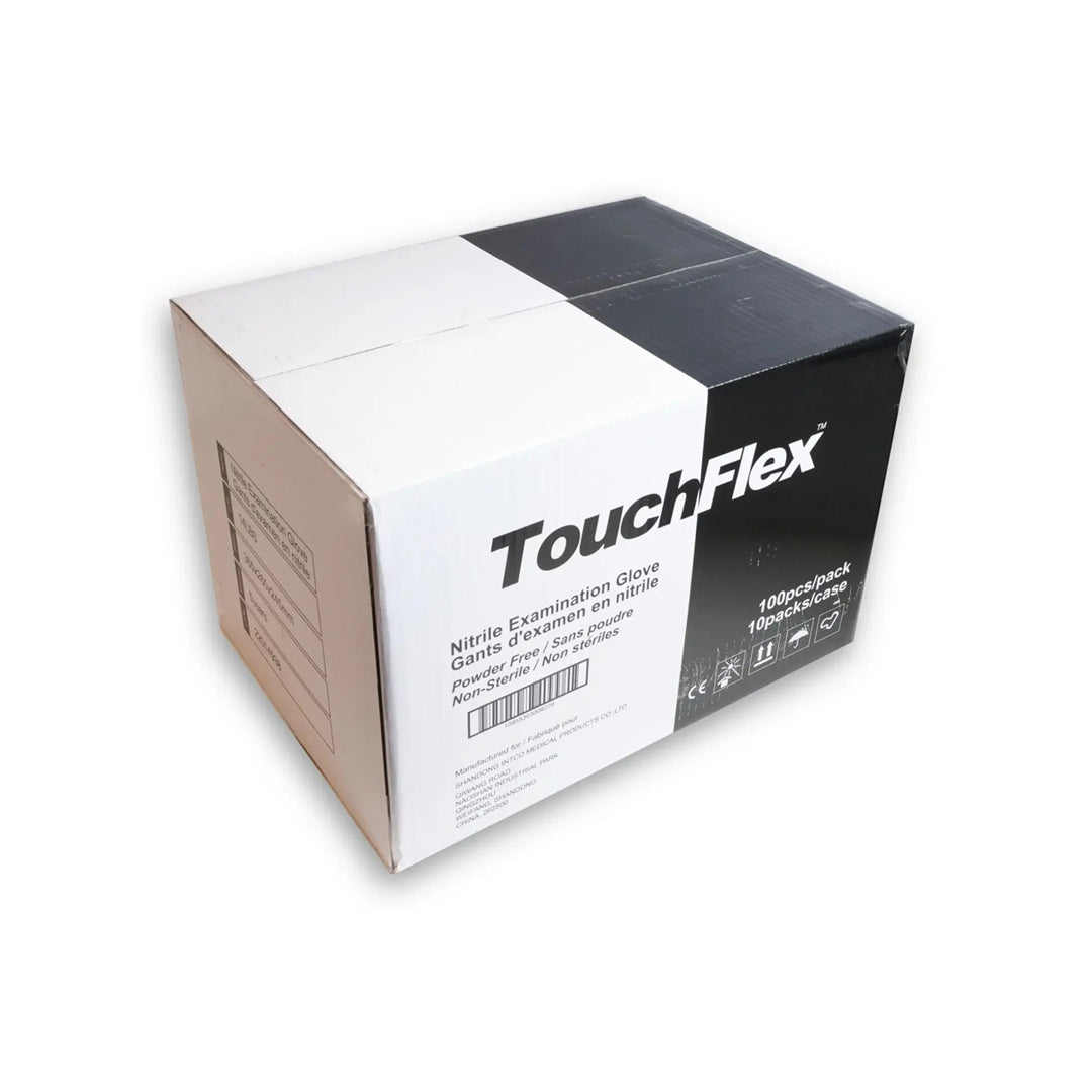 TouchFlex Medical Nitrile Powder-Free Examination Gloves (5mil) (Black)