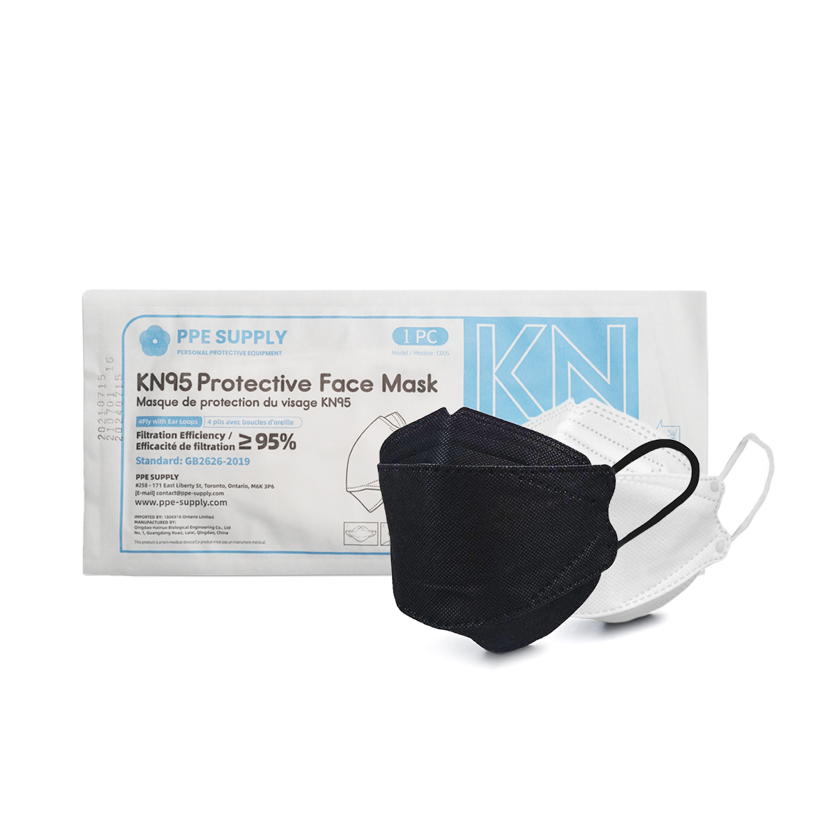 KN95 Respirator Face Mask Individually Sealed