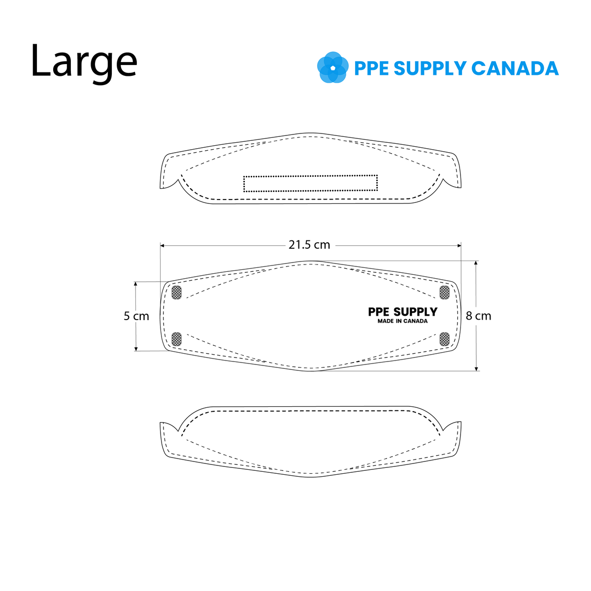 Masque respiratoire N95 fabriqué au Canada (grand)