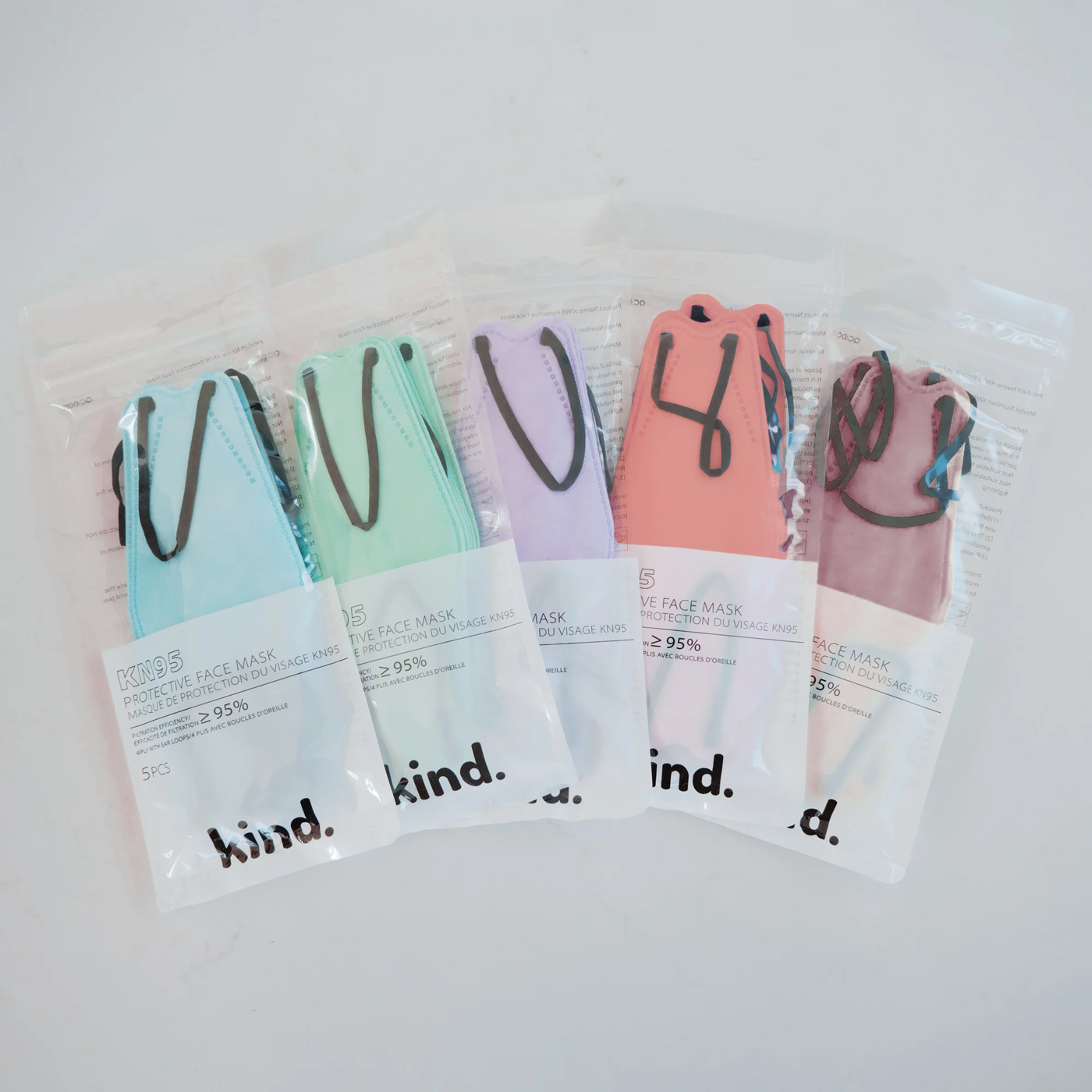 Kind KN95 Respirator Face Mask: The Pastel Collection
