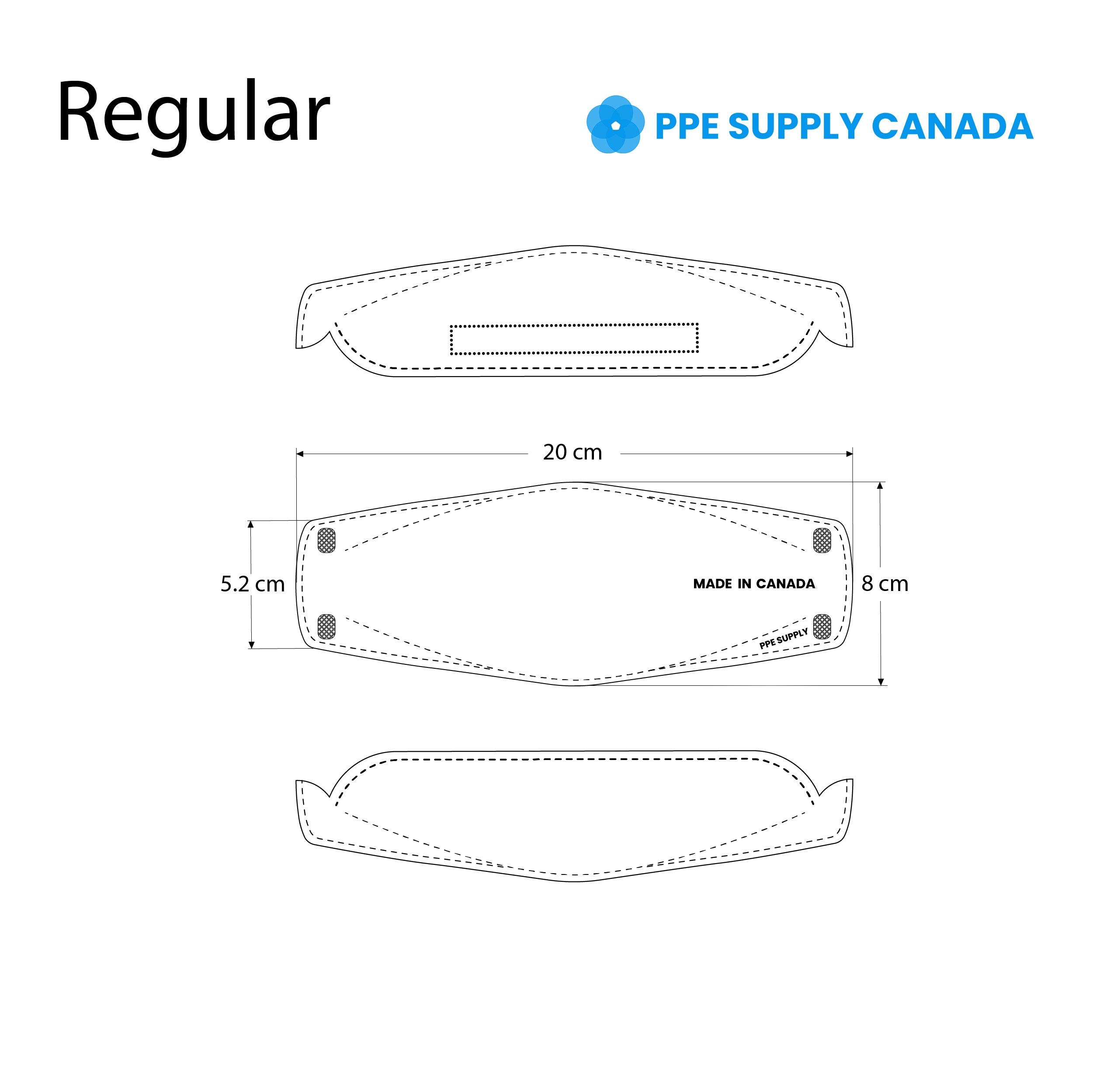 N95 Respirator Face Mask Made in Canada (Regular)