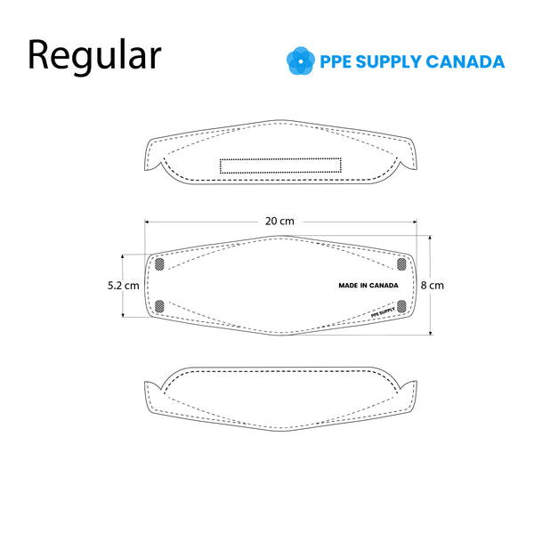 N95 Respirator Face Mask Made in Canada (Regular)