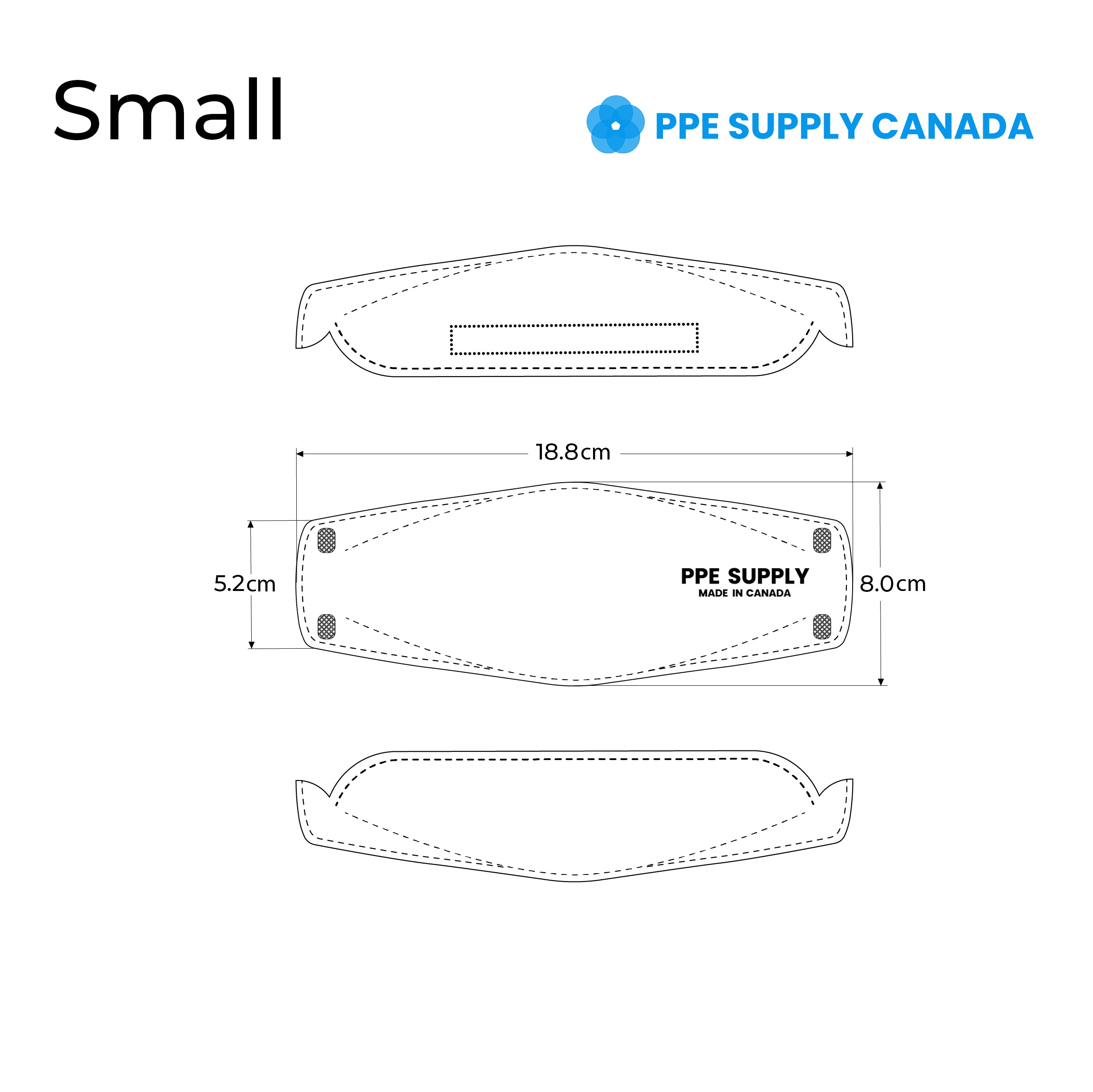 N95 Respirator Face Mask Made in Canada (Small)